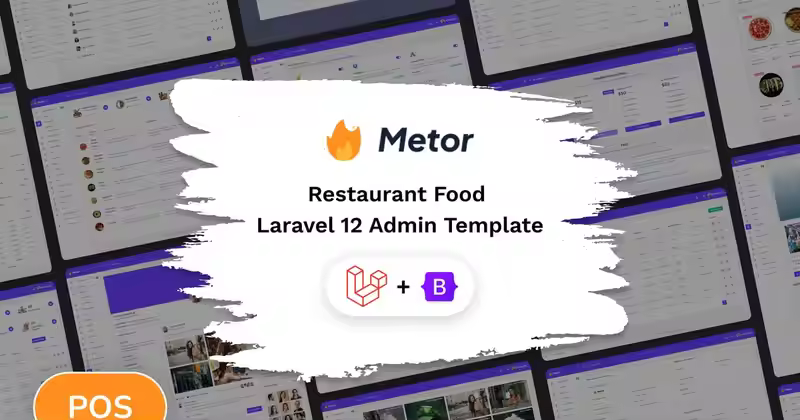 Metor – Laravel POS 餐厅食品管理模板
