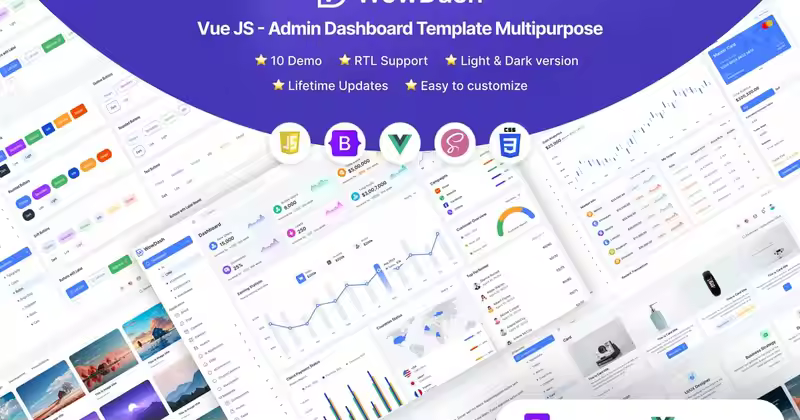 WowDash – Vue JS – 多管理仪表板模板