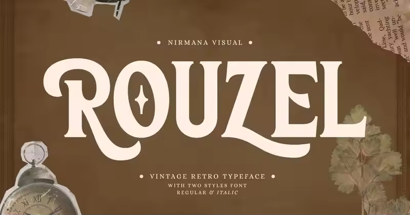 Rouzel Vintage – 复古标志字体
