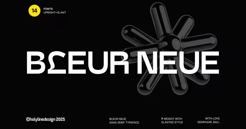 Bleur Neue – 几何现代 Grotesk 字体