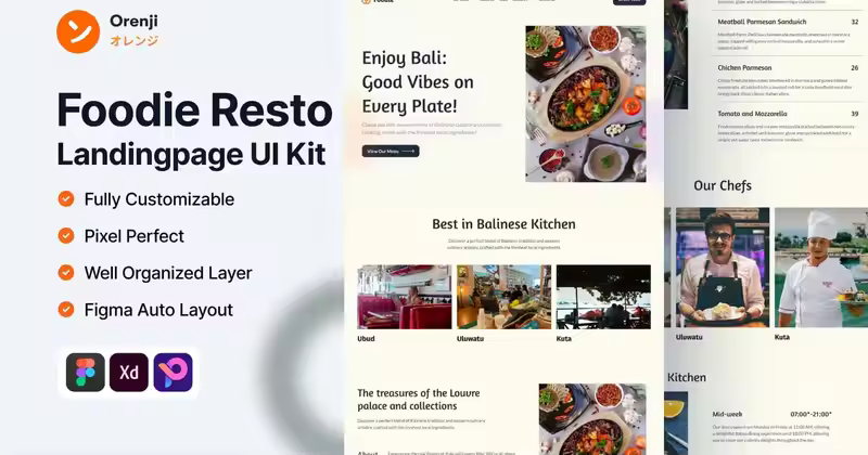 美食登陆页面 UI 套件