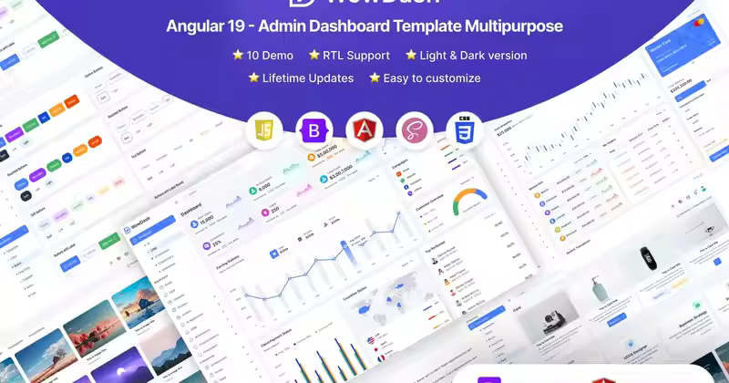 WowDash – Angular 19 – 管理仪表板模板
