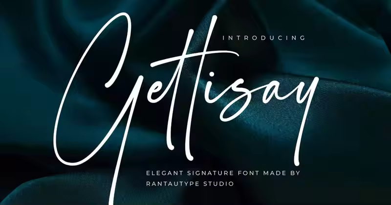 Gettisay优雅签名字体