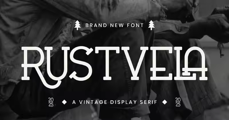 Rustvela Vintage 显示衬线字体