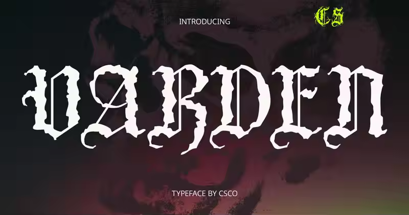 Varden – 黑色金属字体