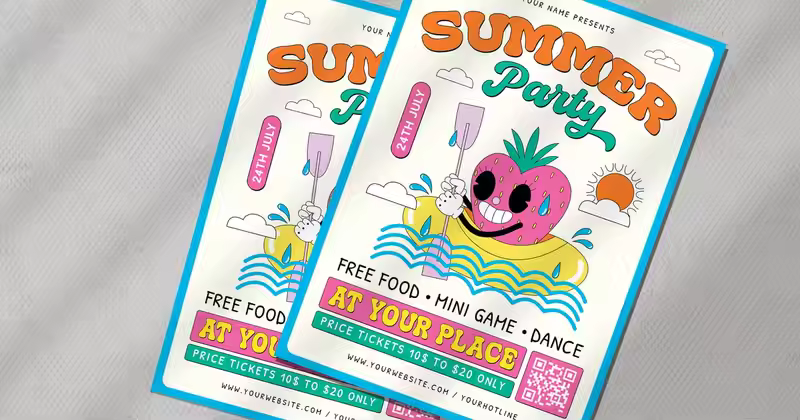 夏季传单模板