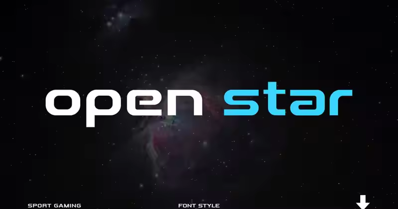Open Star – 现代显示字体
