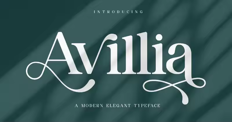 Avillia 优雅衬线字体