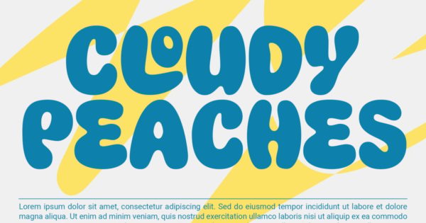 Cloudy Peaches – 泡泡字体