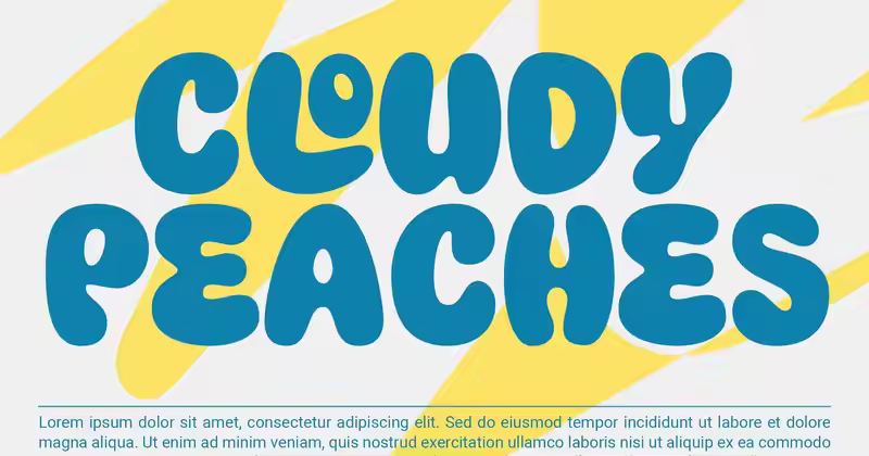 Cloudy Peaches – 泡泡字体