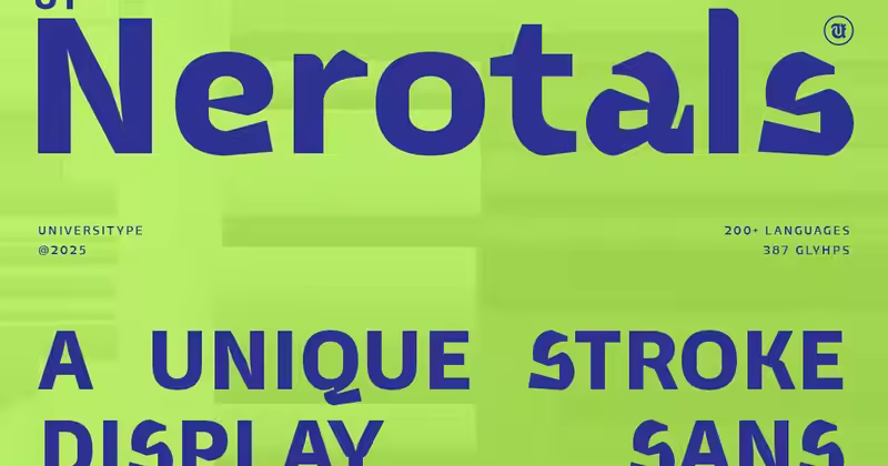 Nerotals – 独特的笔画显示 Sans