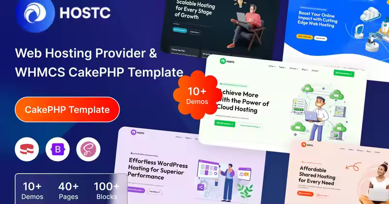 Hostc 网站托管服务提供商 WHMCS CakePHP 模板