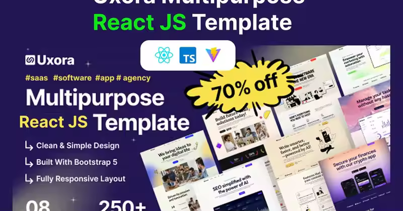 Uxora – 软件、SaaS 和初创 React JS 模板