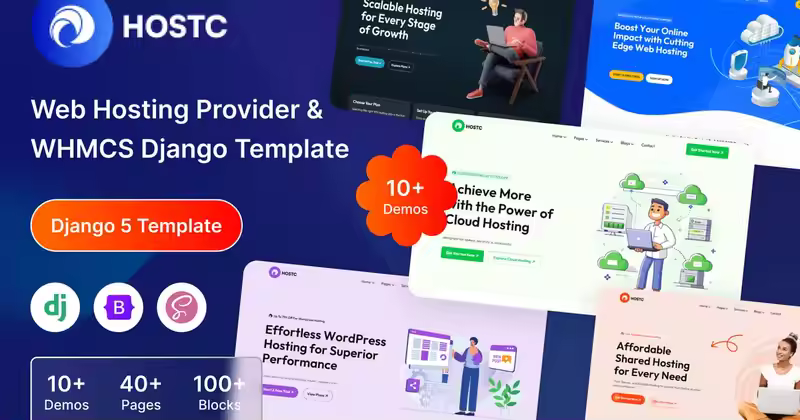 Hostc – Web 托管服务提供商 WHMCS Django 模板