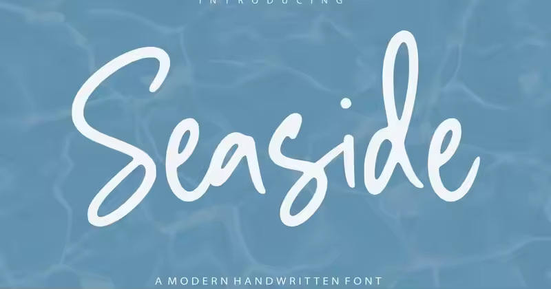 Seaside – 现代手写标志字体