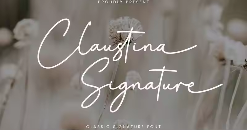 Claustina Signature – 经典签名字体