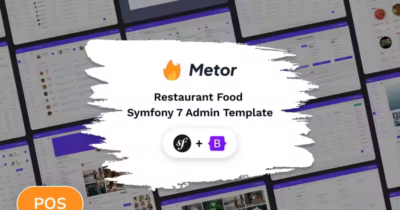 Metor – Symfony 餐厅食品 POS 管理模板