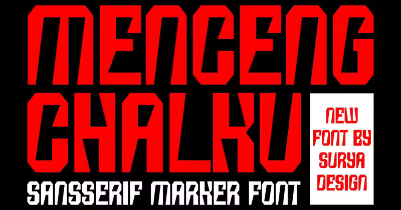 Menceng Chalku – 现代字体
