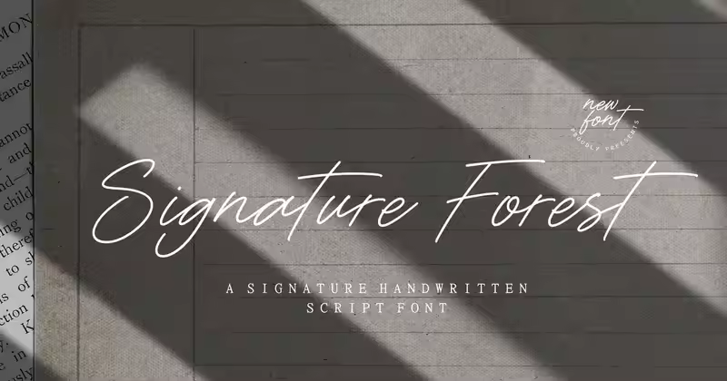 Signature Forest – 签名脚本徽标字体