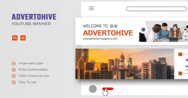 Advertohive 代理机构 – YouTube 横幅