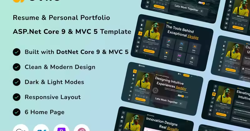 Ovro – ASP.Net Core 9 和 MVC 5 个人作品集