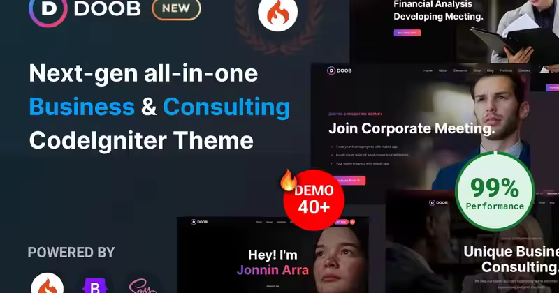 Doob – 商业与咨询 CodeIgniter 模板