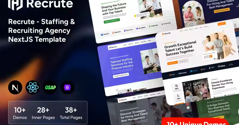 Recrute – 人员配备和招聘机构 NextJS