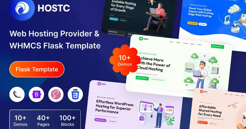 Hostc – Web 托管服务提供商 WHMCS Flask 模板
