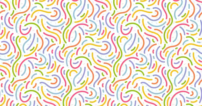 七彩线涂鸦无缝图案