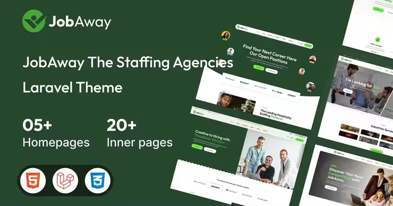 Jobaway – 人力资源代理机构 Laravel 模板