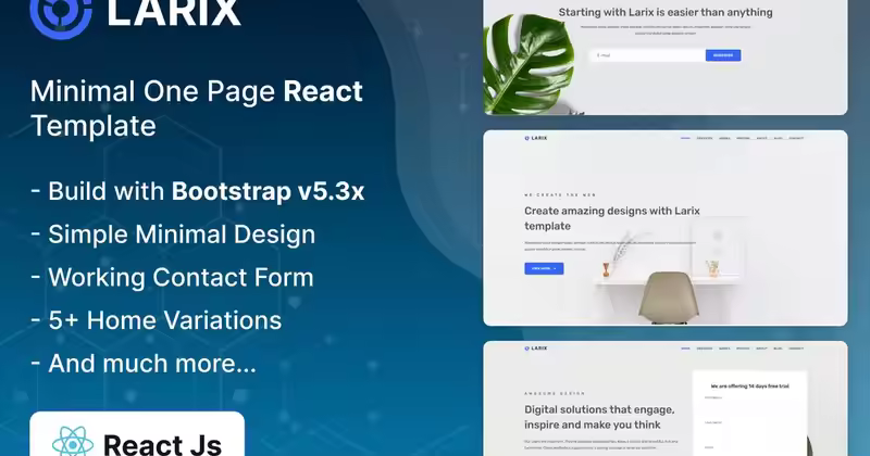 Larix – React 登陆页面模板