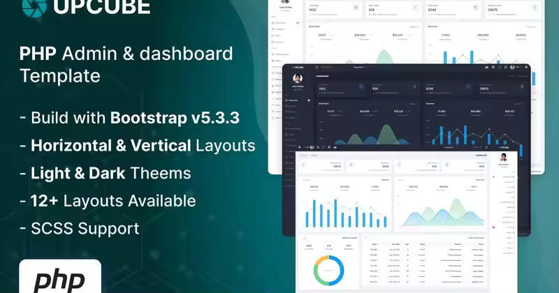 Upcube – PHP 管理和仪表板模板
