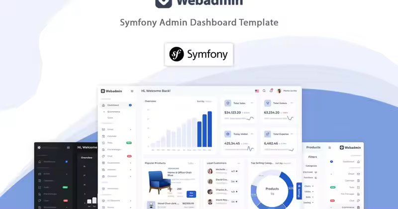 Webadmin – Symfony 管理和仪表板模板