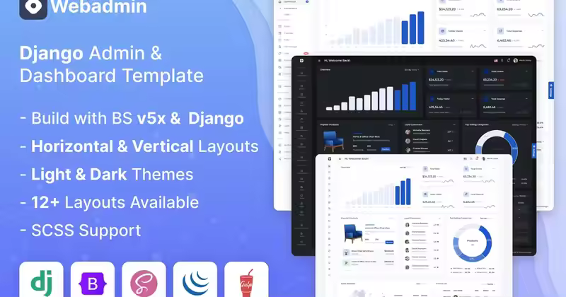 Webadmin – Django 管理和仪表板模板