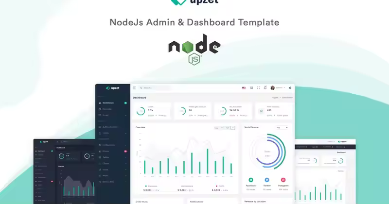 Upzet – NodeJs 管理及仪表盘模板