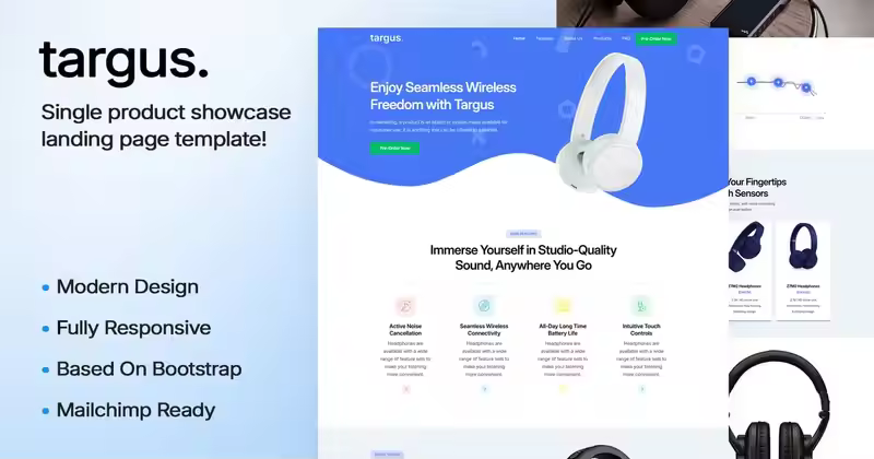 Targus | 产品登陆页面模板
