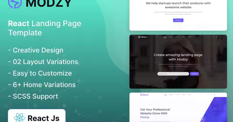 Modzy – React 登陆页面模板