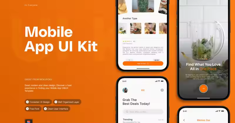 电子商务 – 移动应用程序 UI 套件