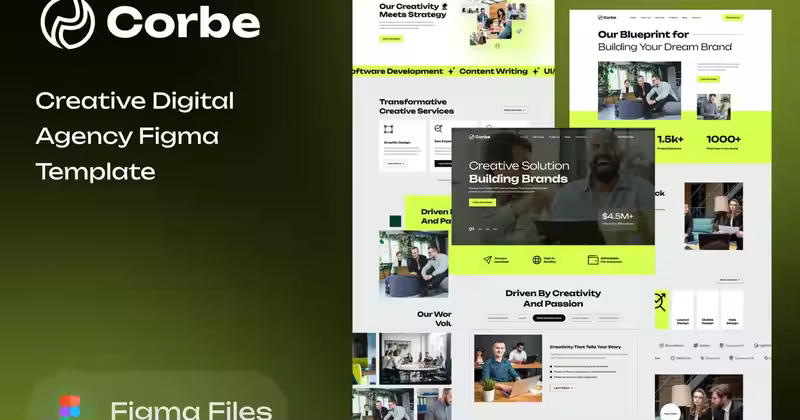Corbe – 创意数字代理 Figma 模板