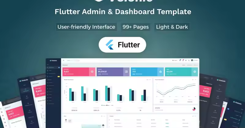 Velonic – Flutter 管理与仪表盘 UI 套件