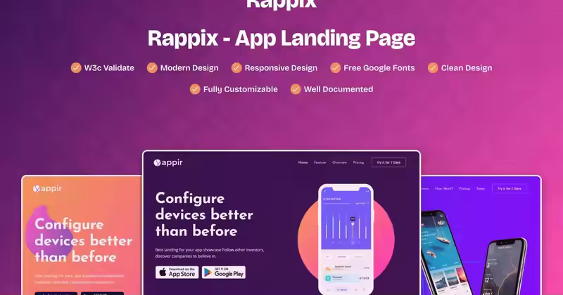 Rappix – 应用登陆页面