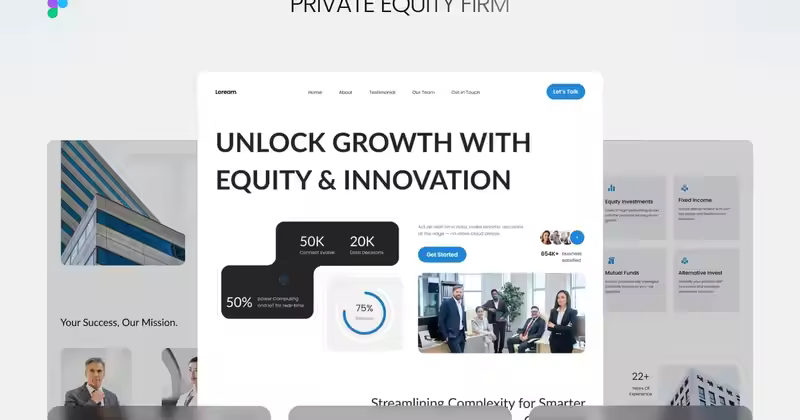 私募股权公司登陆页面设计