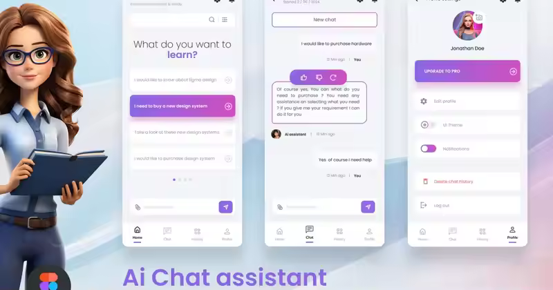 人工智能聊天助手移动应用 UI 套件