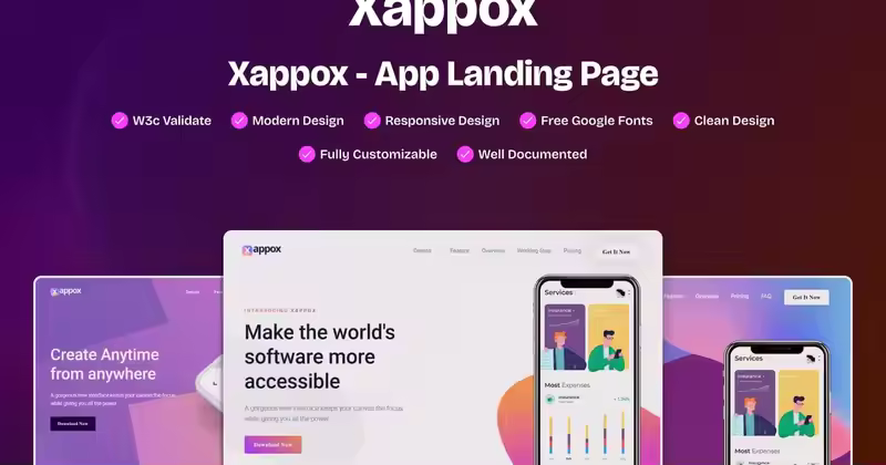 Xappox – 应用登陆页面
