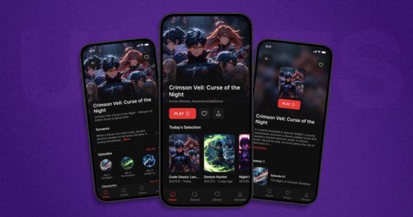 动漫流媒体 – 移动应用程序 UI 套件