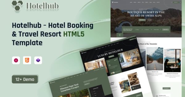 Hotelhub – 豪华酒店预订 HTML5 模板