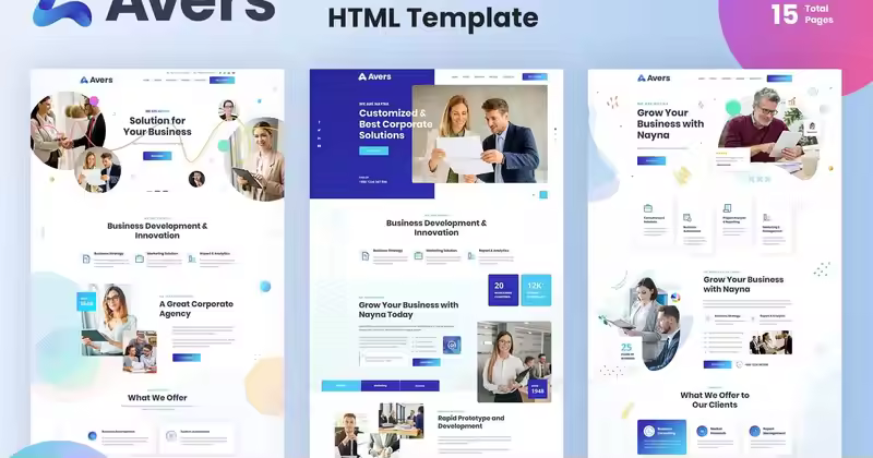 Avers | 企业和商务 HTML 模板