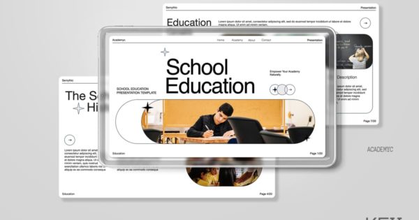 白色简约学校教育演示