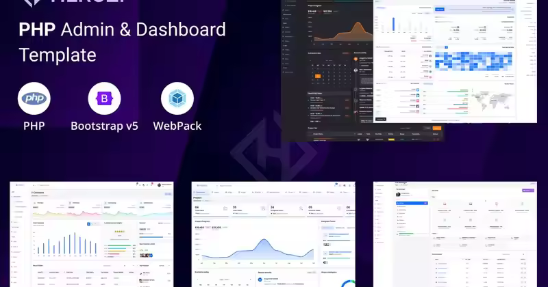 Herozi – PHP 管理及仪表盘模板