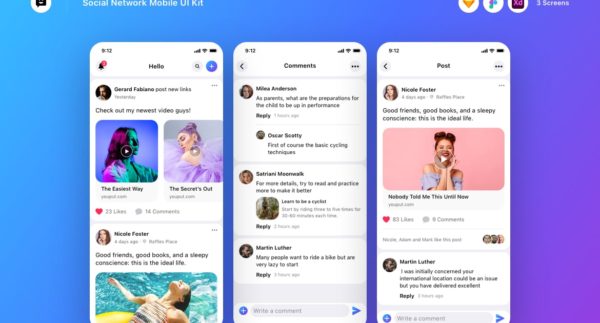 社交网络移动 UI 套件